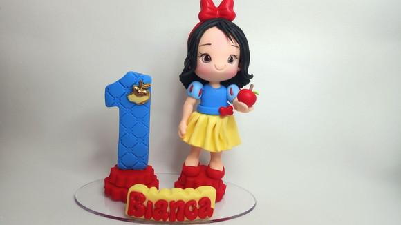 Topo de Bolo Branca de Neve