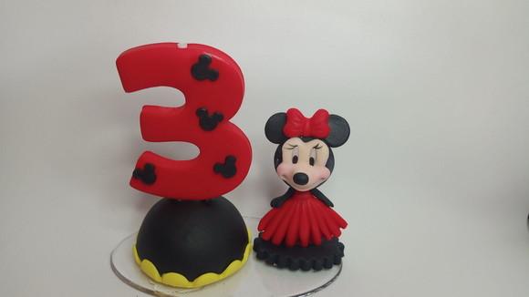Vela de Aniversário Minnie 3 Anos