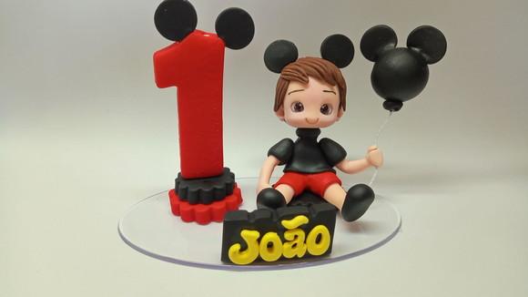 Topo de Bolo Personalizado Mickey