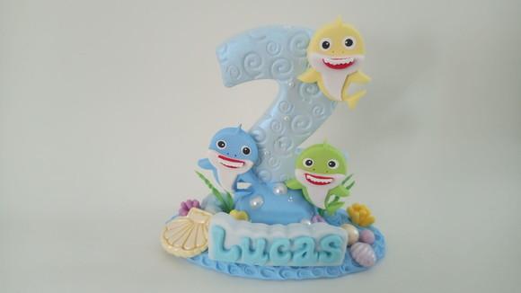Vela De Biscuit Baby Shark