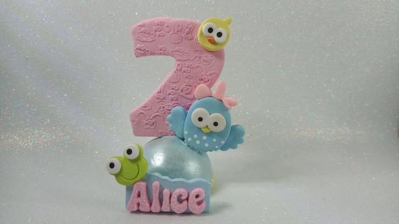 Vela personalizada de biscuit com nome