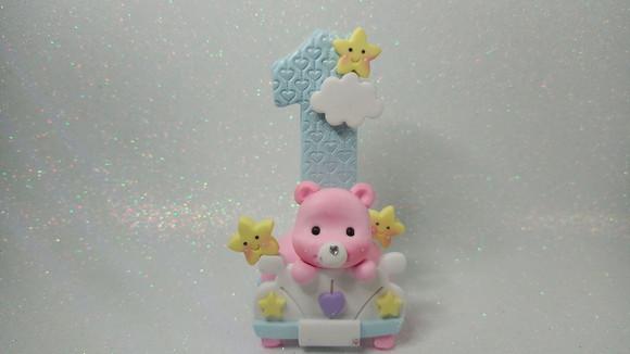 Vela personalizada de biscuit ursinho