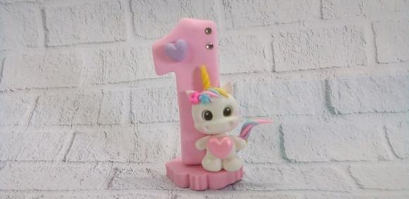 Vela personalizada unicórnio