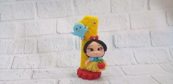 Vela personalizada branca de neve