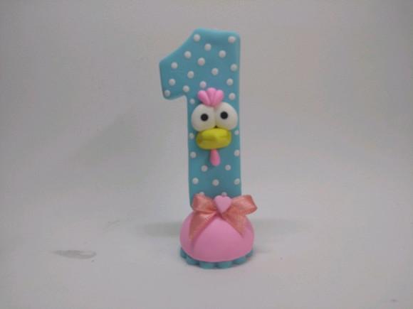 Vela de Biscuit Galinha Pintadinha