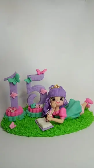 Topo de Bolo Princesa Desastrada