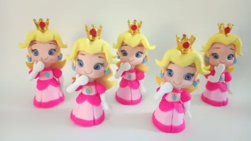 Kit Apliques para Caixa Acrílica Princesa Peach