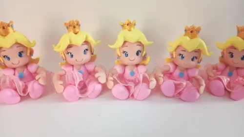 Kit Aplique para Caixa Acrílica Princesa Peach