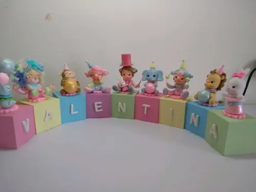 Kit Cubo Personalizado Circo Rosa