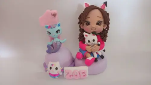 Topo de Bolo Gabi e os Gato