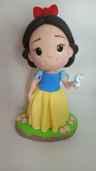 Decoração de Mesa de Festa Branca de Neve de Neve