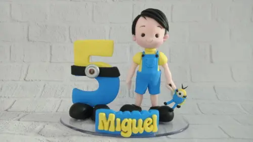 Topo de Bolo Menino Minions
