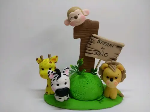 Topinho de Biscuit Tema Safari