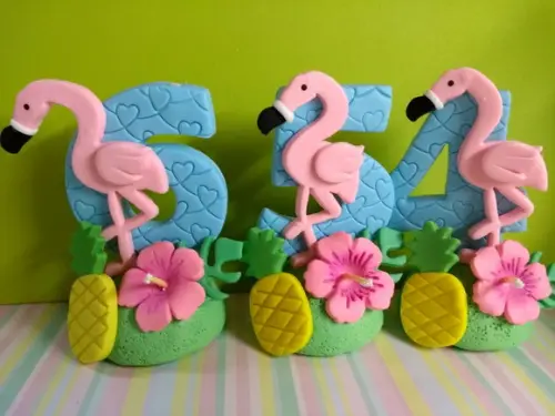 Vela de Biscuit Tema Tropical
