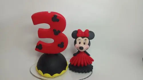 Vela de Aniversário Minnie 3 Anos