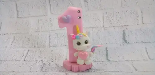 Vela personalizada unicórnio