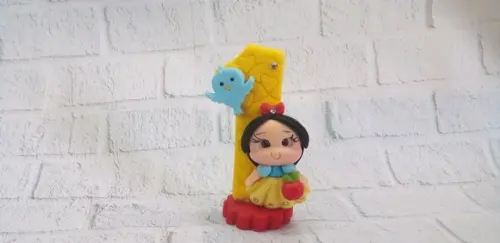 Vela personalizada branca de neve