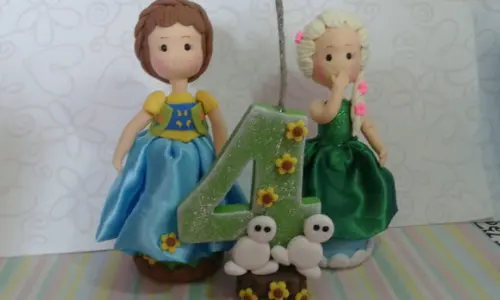 Topo de Bolo Frozen Fever