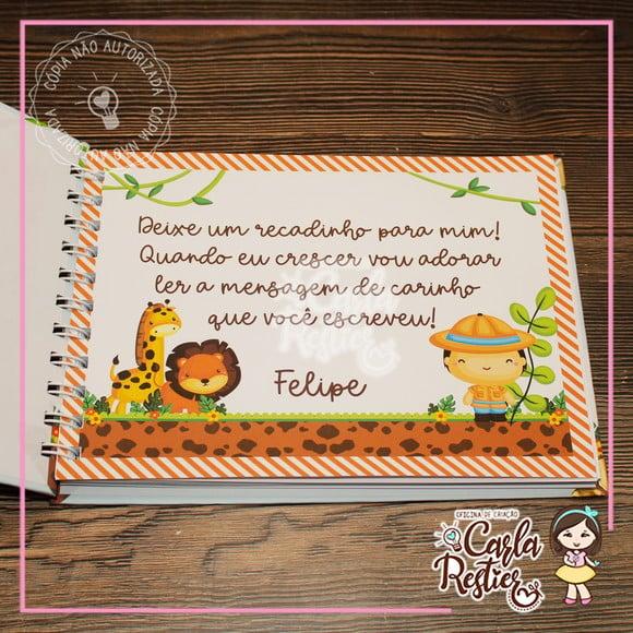 Caderno para Mensagens Personalizado Safari