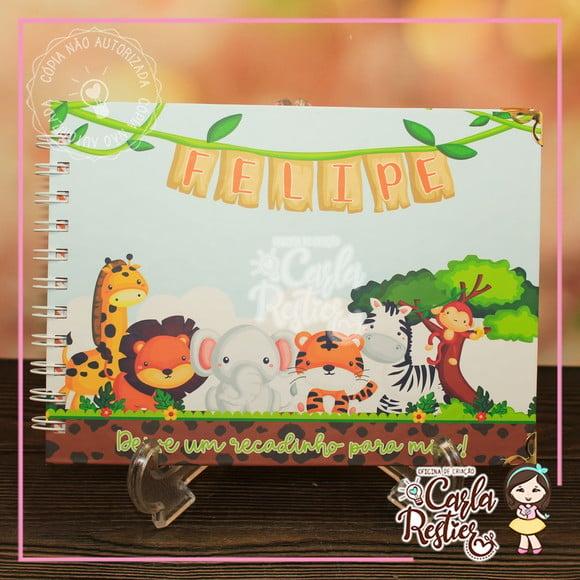 Caderno para Mensagens Personalizado Safari