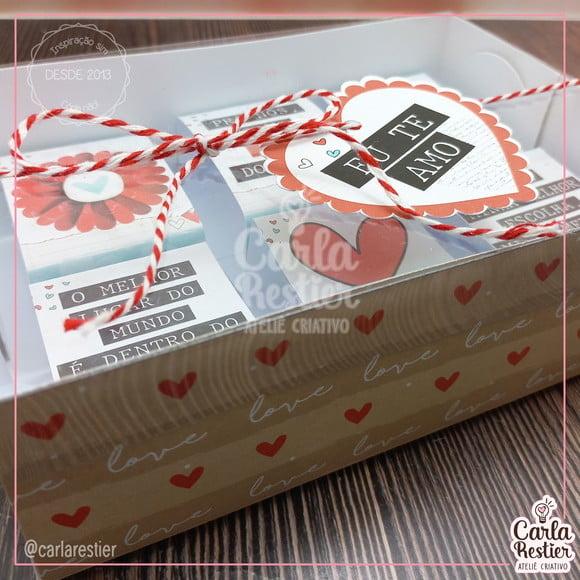 Caixa para 6 Brownies com Cintas Personalizadas