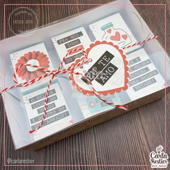 Caixa para 6 Brownies com Cintas Personalizadas