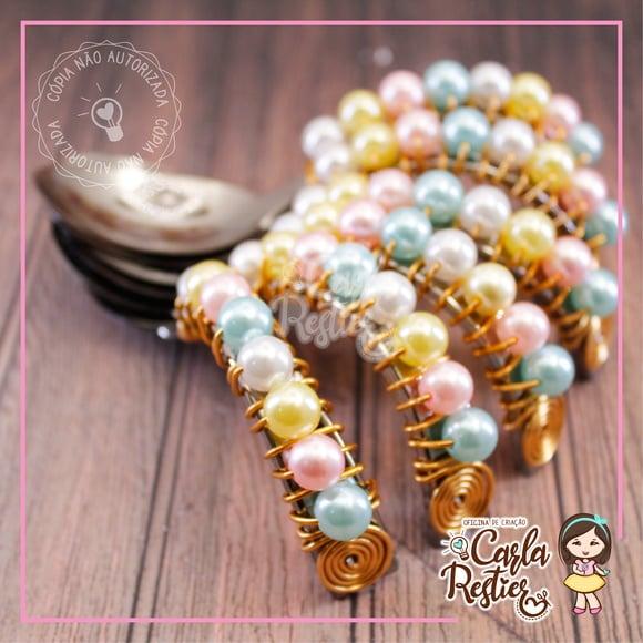 Colher Curva Decorada Candy Colors