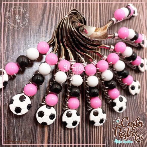Colher Decorada Futebol Menina