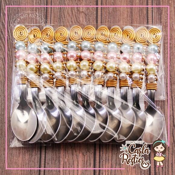 Colher em Inox Decorada Candy Colors