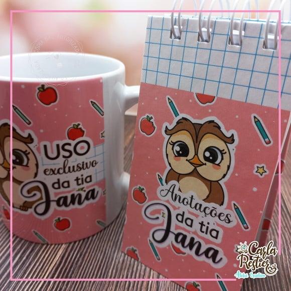 Kit Caneca e Bloco Personalizados Dia dos Professores