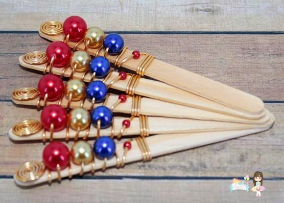 Palito Decorado Maçã Branca de Neve