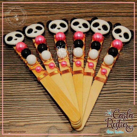 Palito Decorado Panda (50 Unidades)