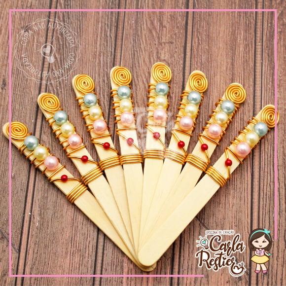 Palito Decorado para Maçã do Amor Confeitaria