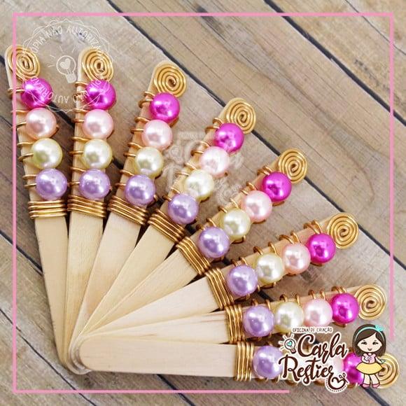 Palito para Doces Decorado Circo Rosa