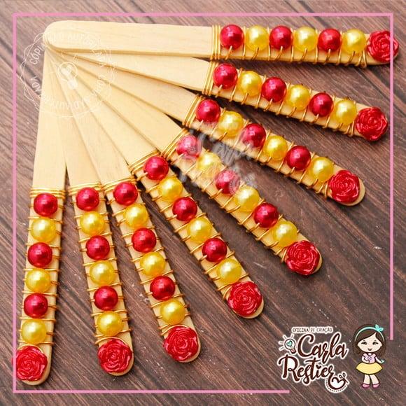 Palito para Maçã do Amor a Bela e a Fera