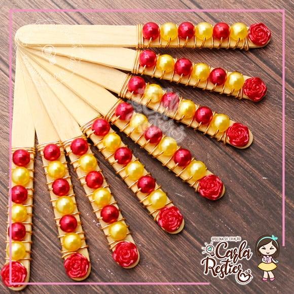 Palito para Maçã do Amor a Bela e a Fera