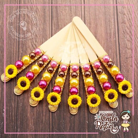 Palito para Maçã do Amor Girassol