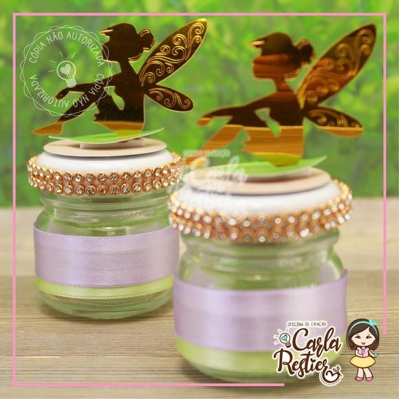 Pote de Geleia e Colher Personalizados Fadas