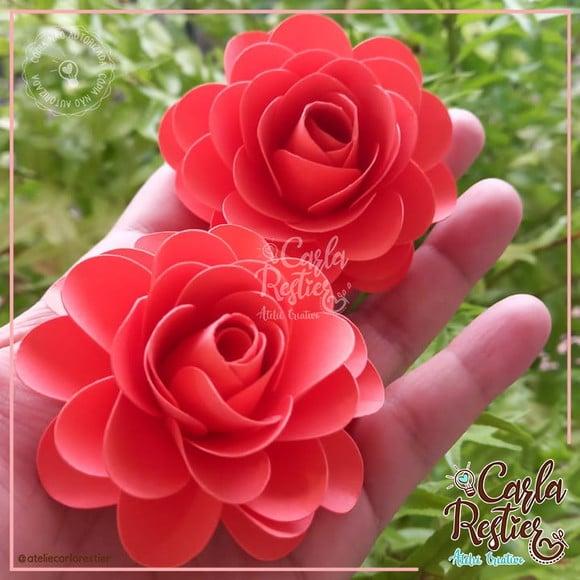 Rosa de papel coral