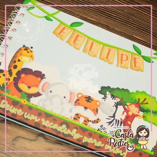 Caderno para Mensagens Personalizado Safari