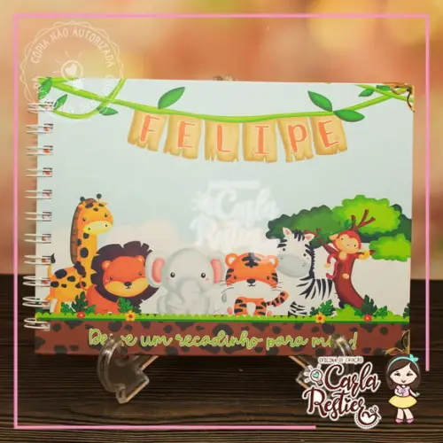 Caderno para Mensagens Personalizado Safari