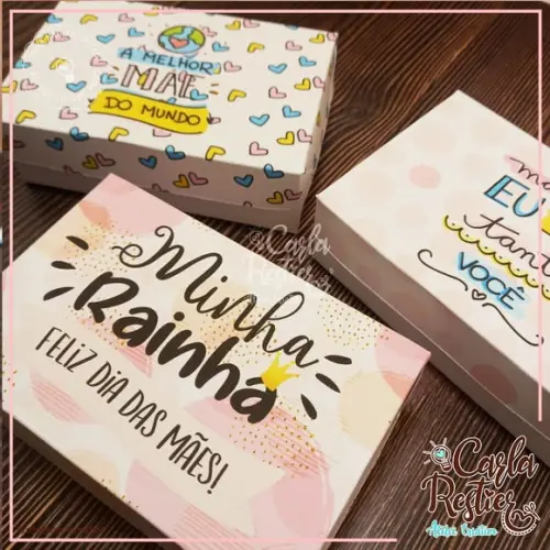 Caixa para 6 Doces Dia das Mães
