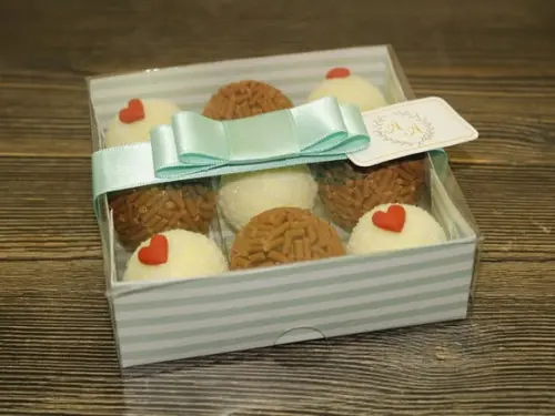 Caixa para 9 Doces Azul