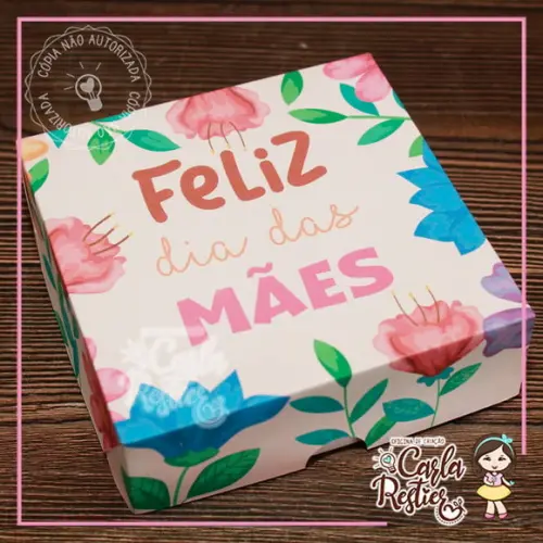 Caixa para 9 Doces Dia das Mães