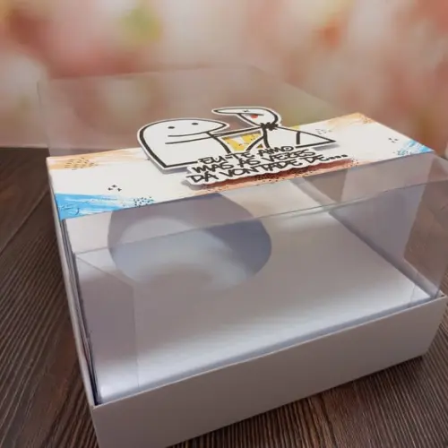 Caixa para Ovo de Colher 500g com Cinta Personalizada