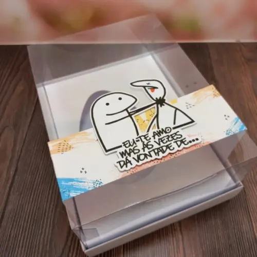 Caixa para Ovo de Colher 500g com Cinta Personalizada