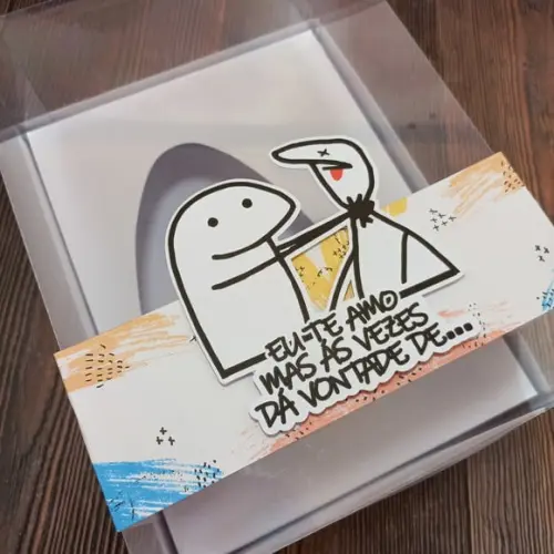 Caixa para Ovo de Colher 500g com Cinta Personalizada