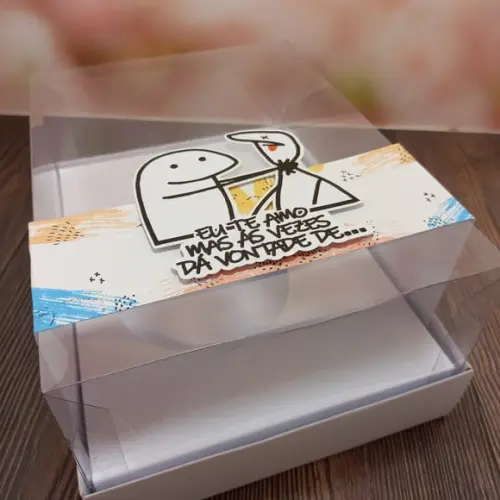 Caixa para Ovo de Colher 500g com Cinta Personalizada