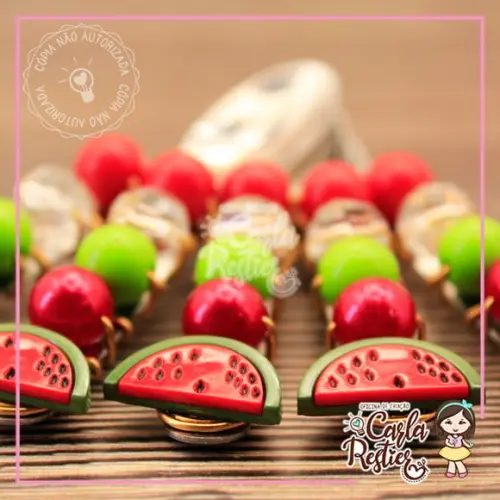 Colher Bordada Frutas Melancia