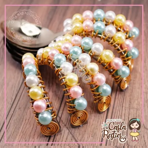 Colher Curva Decorada Candy Colors